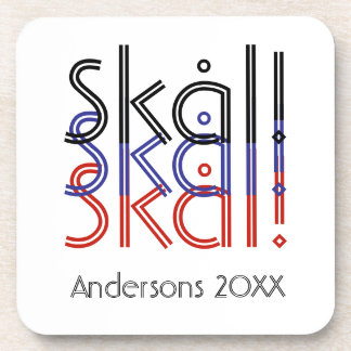 Posavasos ¡Minimalista Noruega Skål! | Recuerdo de compromis