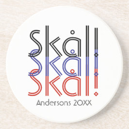 Posavasos ¡Minimalista Noruega Skål! | Recuerdo de Compromis