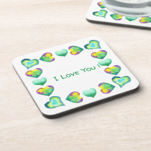Posavasos Minimalista romántico te amo El día de San Valentí