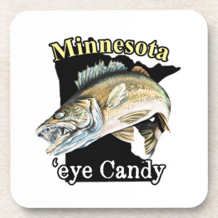 Posavasos Minnesota 'Eye Candy Funny Walleye Fishing