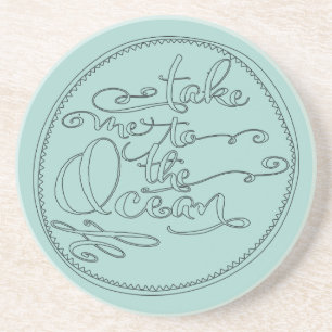 Posavasos Mint Black Beach Ocean