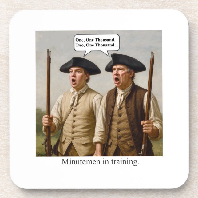 Posavasos Minutemen in training. (Frente)