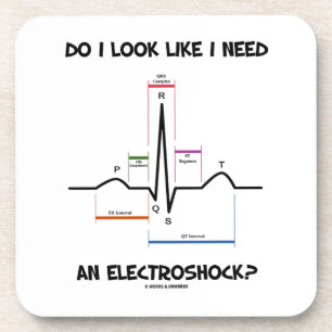 Posavasos ¿Miro como necesito un Electroshock? EKG ECG