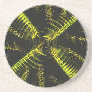 Posavasos Misc Series-18— Yellow Coaster 1 de