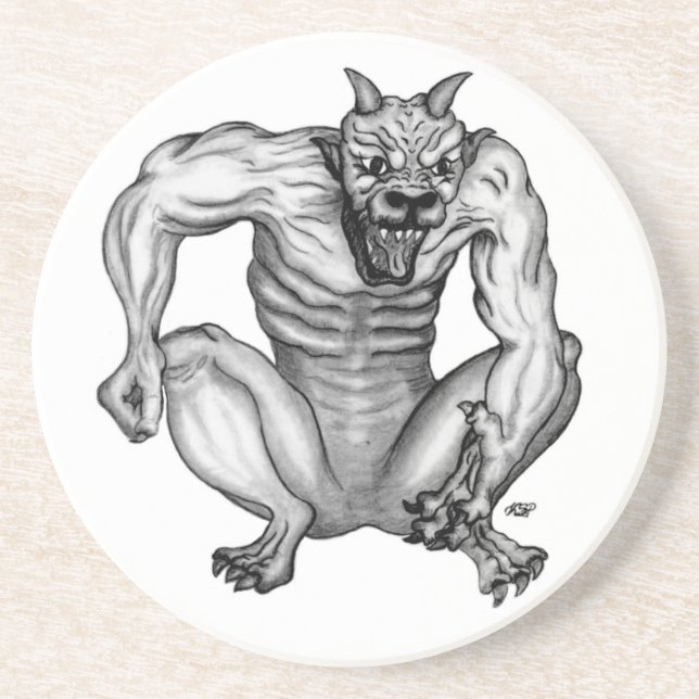 Posavasos Mischwesen - Troll Teufel und Golem (Frente)