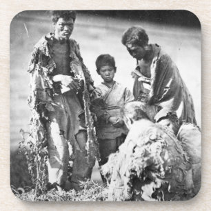 Posavasos Miseria en China, c.1875 (foto de b/w)