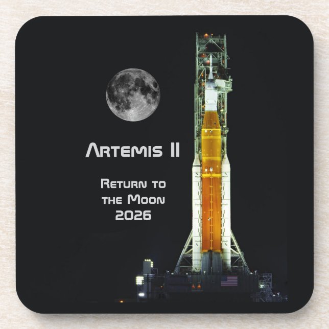 Posavasos Misión Artemis II a la Luna (Frente)