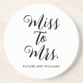 Posavasos Miss a la Sra. Modern Bridal Shower