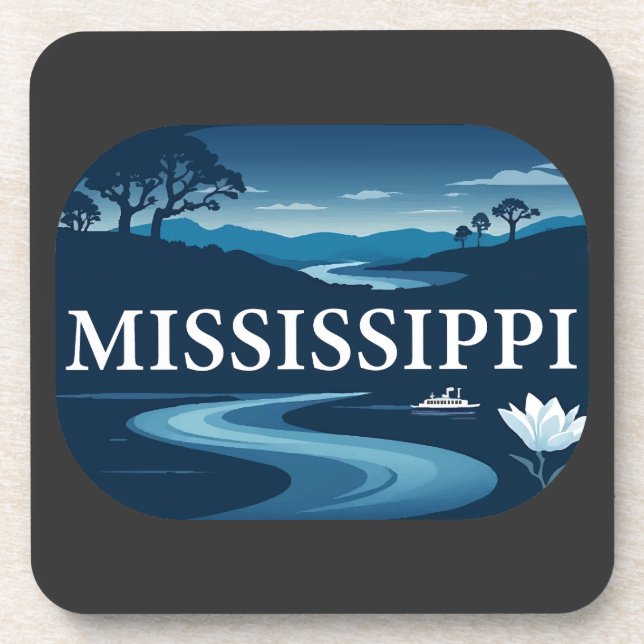 Posavasos Mississippi Estados Unidos de América (Frente)