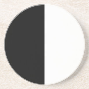 Posavasos mitad blanca mitad negra, mitad negra mitad blanca
