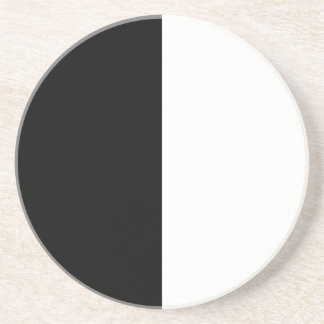 Posavasos mitad blanca mitad negra, mitad negra mitad blanca