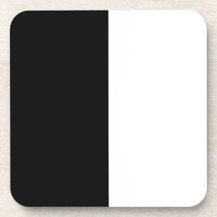 Posavasos mitad blanca mitad negra, mitad negra mitad blanca