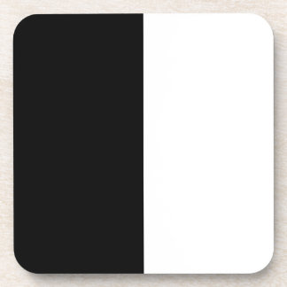 Posavasos mitad blanca mitad negra, mitad negra mitad blanca