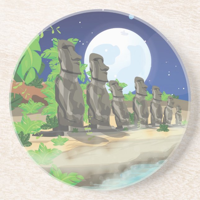 Posavasos Moái de Isla de Pascua (Frente)