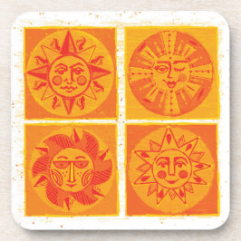 Posavasos Mod Sun Faces Naranja Coaster 2