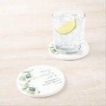 Posavasos Moda acuática Eucalyptus Bridal Shower Swag<br><div class="desc">Eucalyptus Greenery Watercolor Bridal Shower Gracias montaña rusa que puedes personalizar fácilmente por tu evento especial y ocasiones anuales.</div>