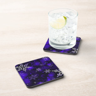 Posavasos Moda Ametist Purple Snowflake Motif