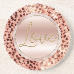 Posavasos Moda Bonito Girly Rosa Gold Leopard
