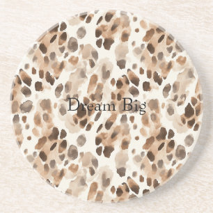 Posavasos Moda Cream Brown Leopardo Animal Print