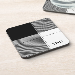 Posavasos Moda de Preppy de las INICIALES Plegarias blancas