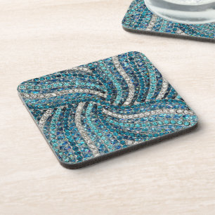 Posavasos moda gitana bohemia azul turquesa plateado