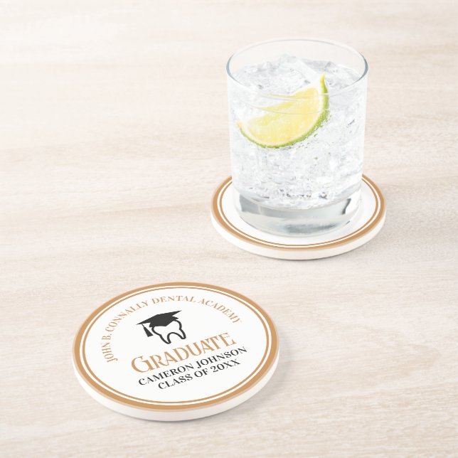 Posavasos Moda Graduado Personalizado de escuela dental Keep (Lado)