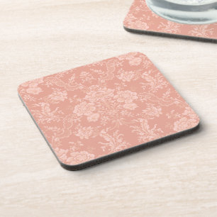 Posavasos Moda romántica elegante Damasco floral