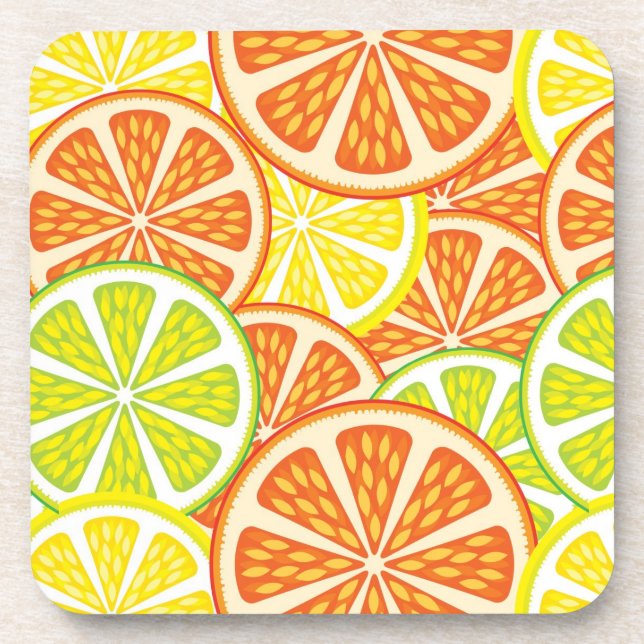 Posavasos Modelo 2 de la fruta cítrica (Frente)