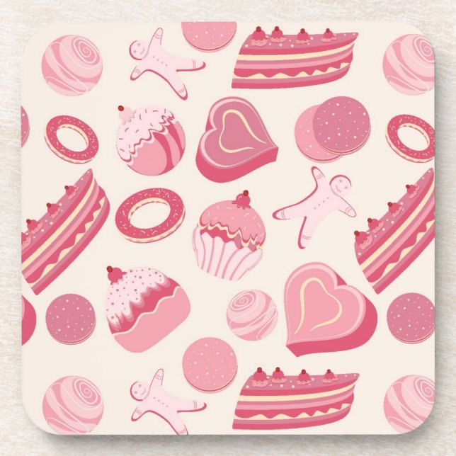 Posavasos Modelo 2 del chocolate y de los pasteles (Frente)