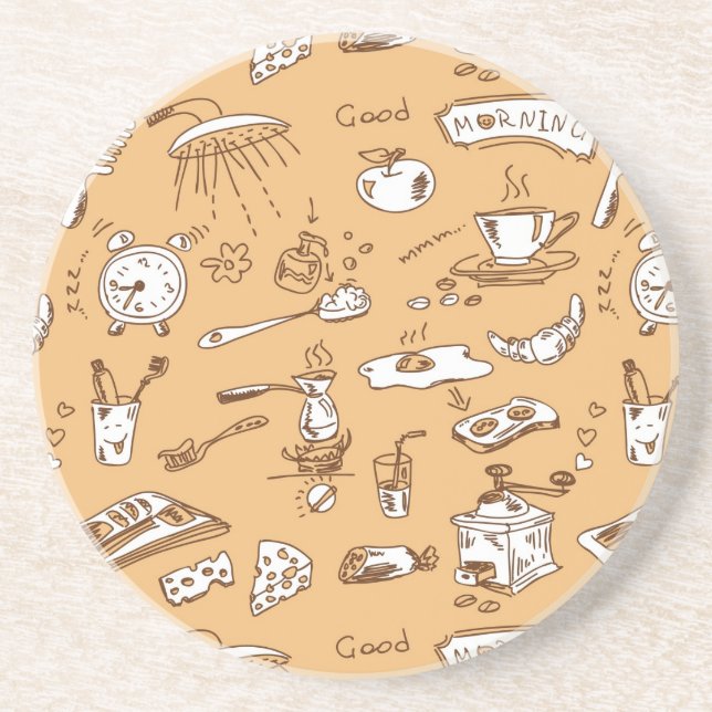 Posavasos Modelo 2 del desayuno (Frente)