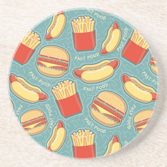 Posavasos Modelo 3 de los alimentos de preparación rápida (Frente)