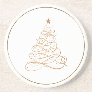 Posavasos Modelo afiligranado metálico del árbol de navidad
