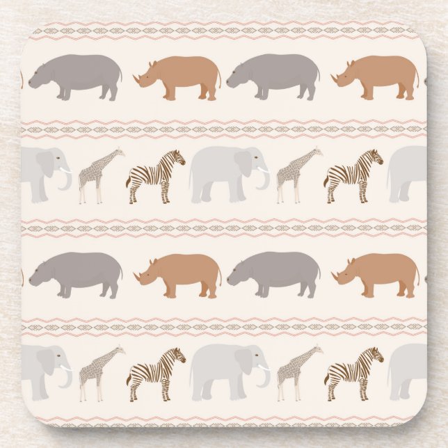 Posavasos Modelo africano 1 de los animales (Frente)