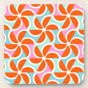 Posavasos Modelo anaranjado retro de la cuña