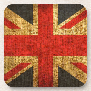 Posavasos Modelo antiguo rústico de Union Jack