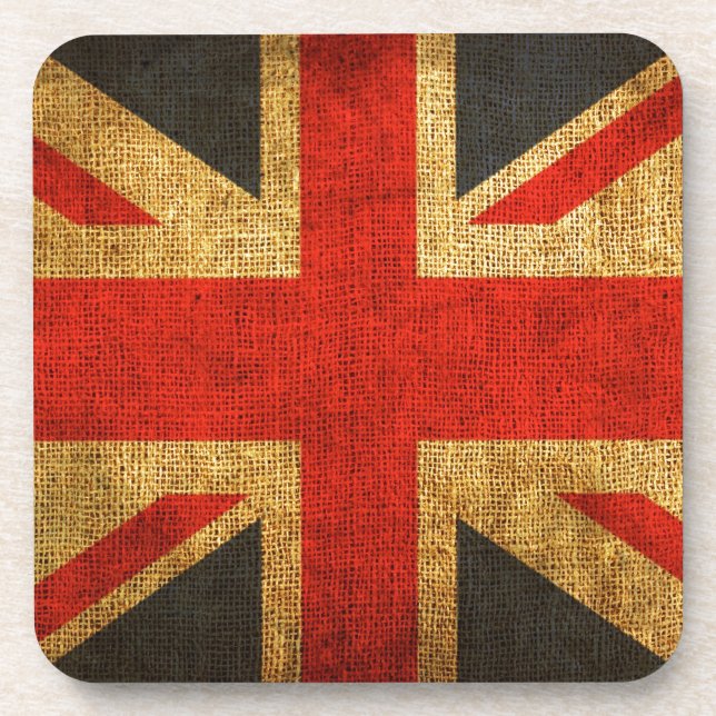 Posavasos Modelo antiguo rústico de Union Jack (Frente)