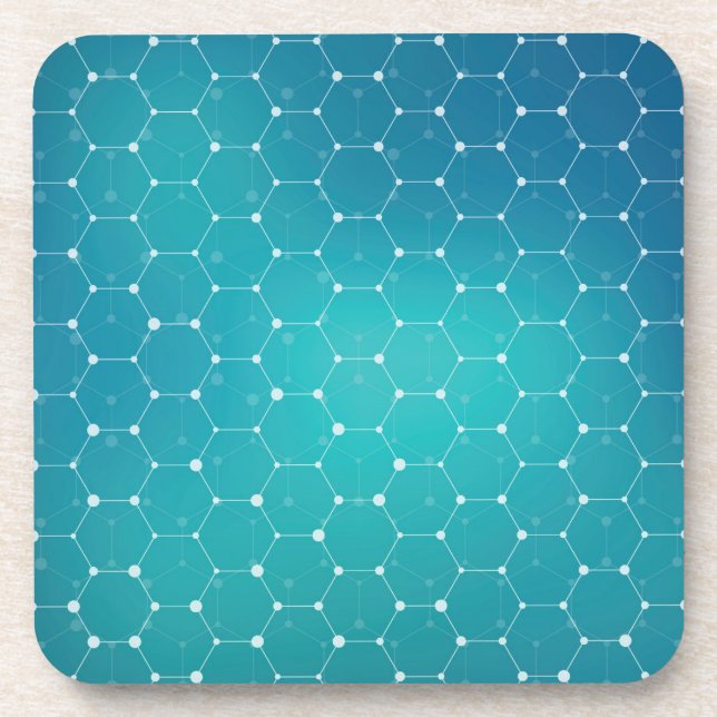 Posavasos Modelo azul de la DNA del trullo (Frente)