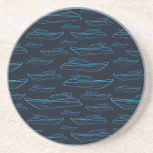 Posavasos Modelo azul del yate