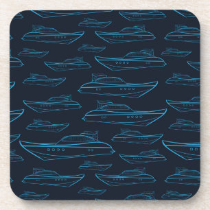 Posavasos Modelo azul del yate