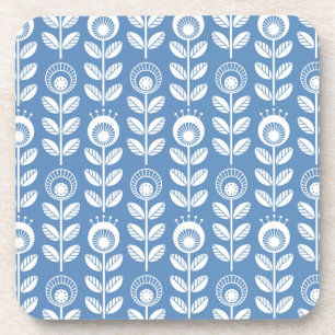 Posavasos Modelo azul escandinavo retro
