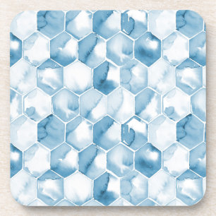 Posavasos Modelo azul suave de Canotype de la acuarela