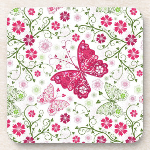 Posavasos Modelo blanco floral