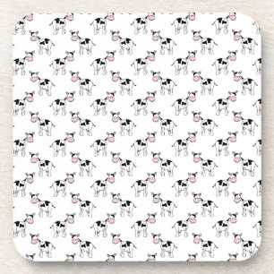 Posavasos Modelo blanco y negro de la vaca