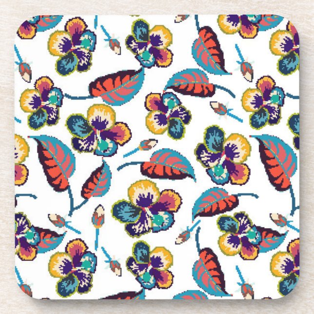 Posavasos Modelo brillante del hibisco (Frente)