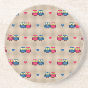 Posavasos Modelo comprobado con los búhos del amor