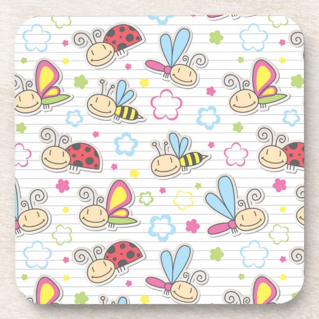 Posavasos modelo con los insectos (Frente)