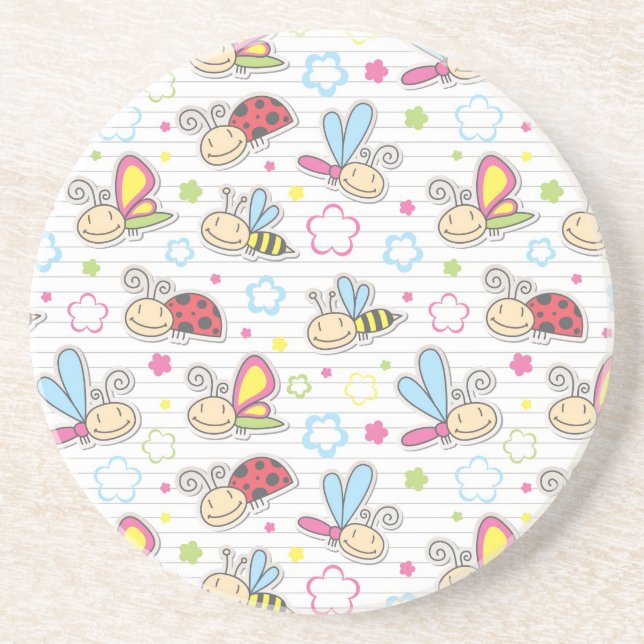 Posavasos modelo con los insectos (Frente)