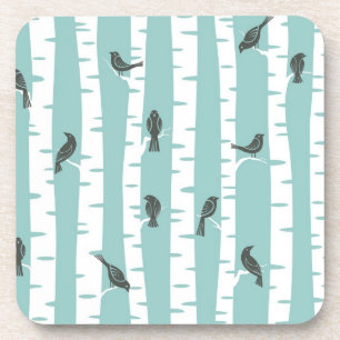 Posavasos Modelo con los pájaros y los árboles