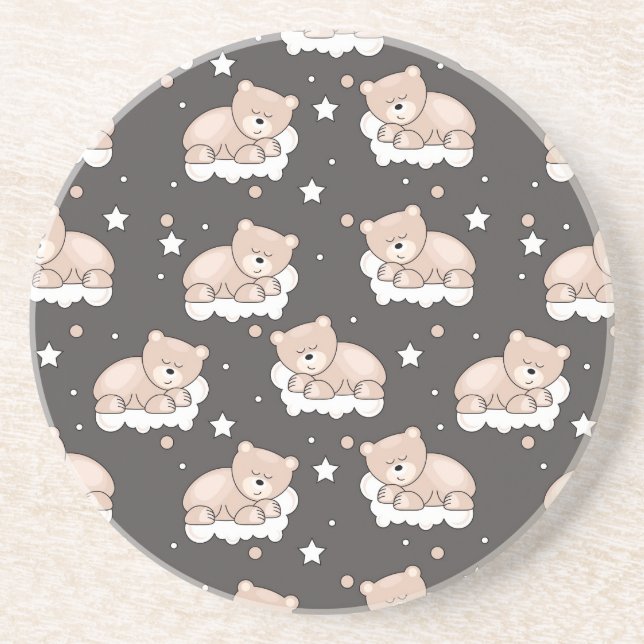 Posavasos modelo con pequeño dormir del oso (Frente)