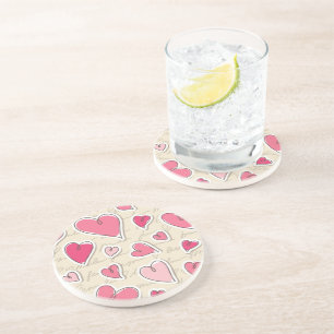 Posavasos Modelo de corazones